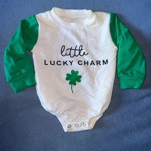 St. Patrick’s Day bubble romper. 9 to 12 months.